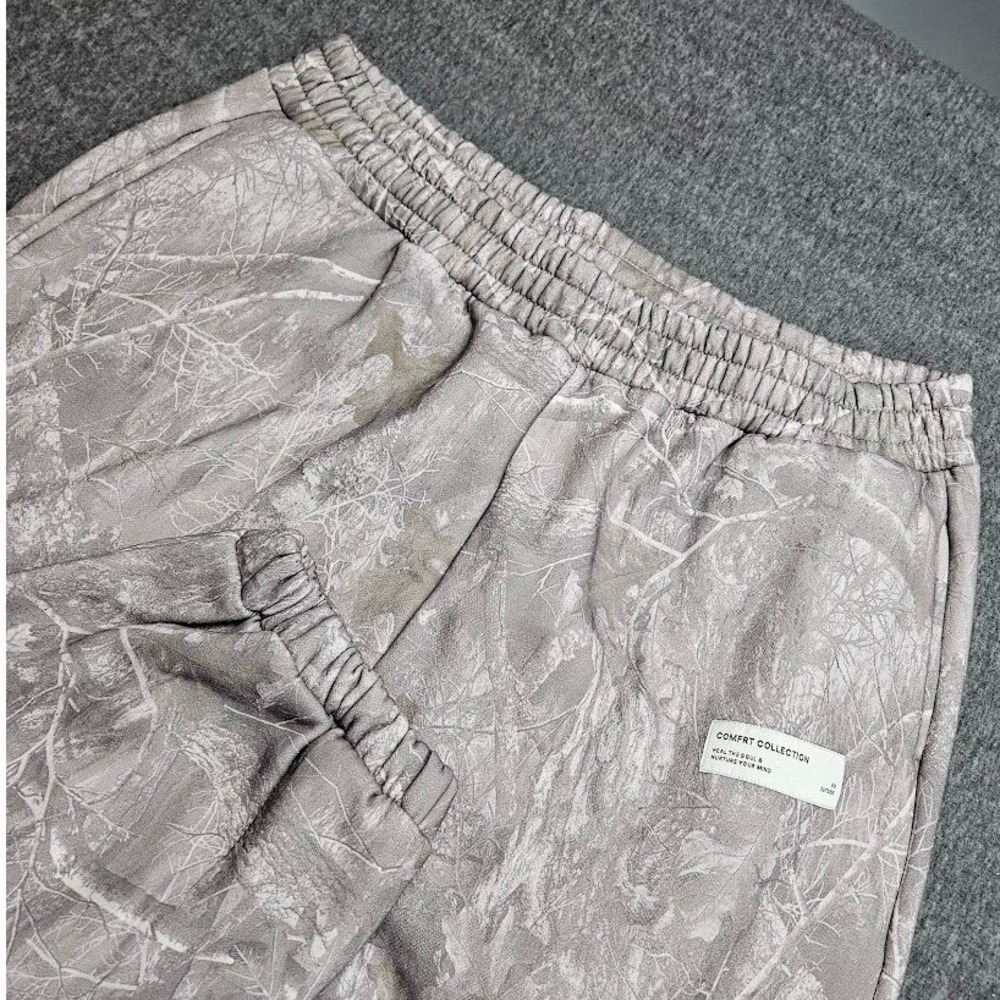 Comfrt Sweatpants Mens 2XL Grey Tree Camo Fleece Joggers Comfrt Collection